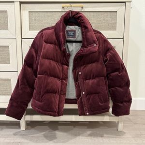 Abercrombie Velvet Puffer Jacket